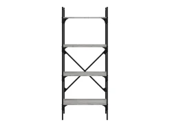 Librería 4 estantes madera gris Sonoma 56x31,5x138,5 cm