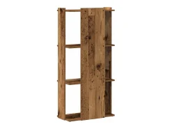 Librería 3 niveles madera ingeniería madera vieja 60x30x120 cm