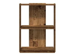 Librería 3 niveles madera ingeniería madera vieja 60x30x80 cm