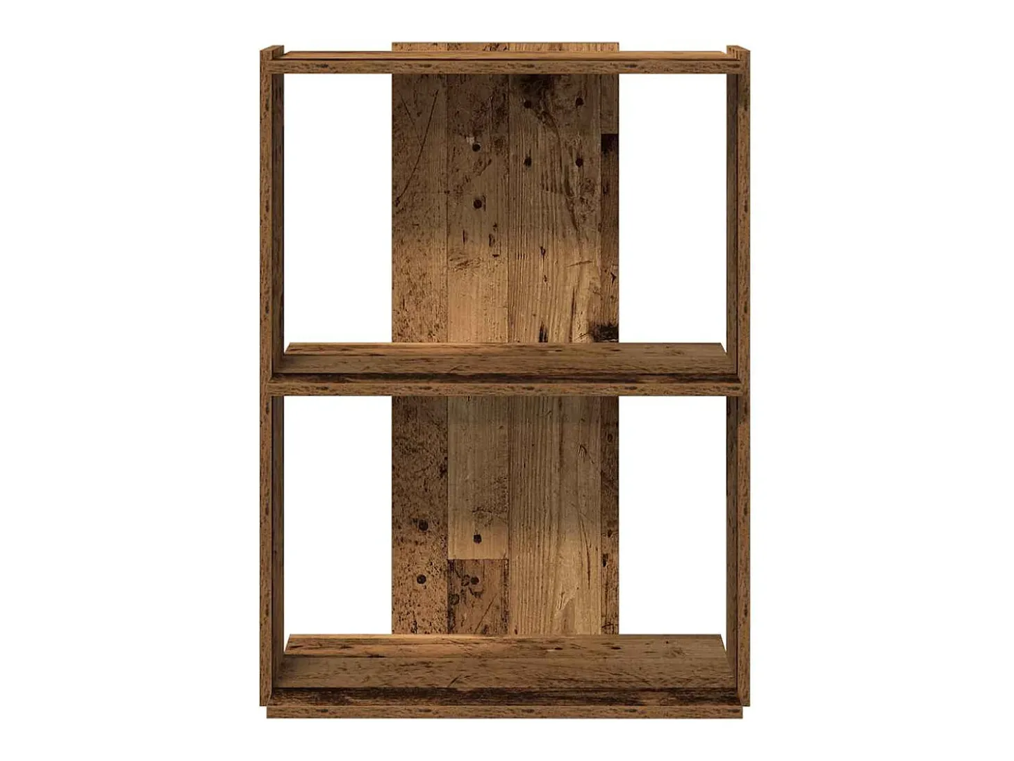 Librería 3 niveles madera ingeniería madera vieja 60x30x80 cm