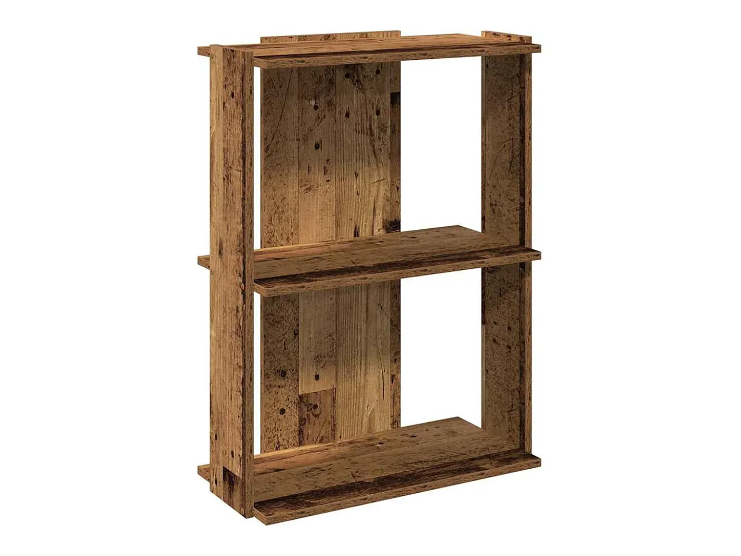 Librería 3 niveles madera ingeniería madera vieja 60x30x80 cm
