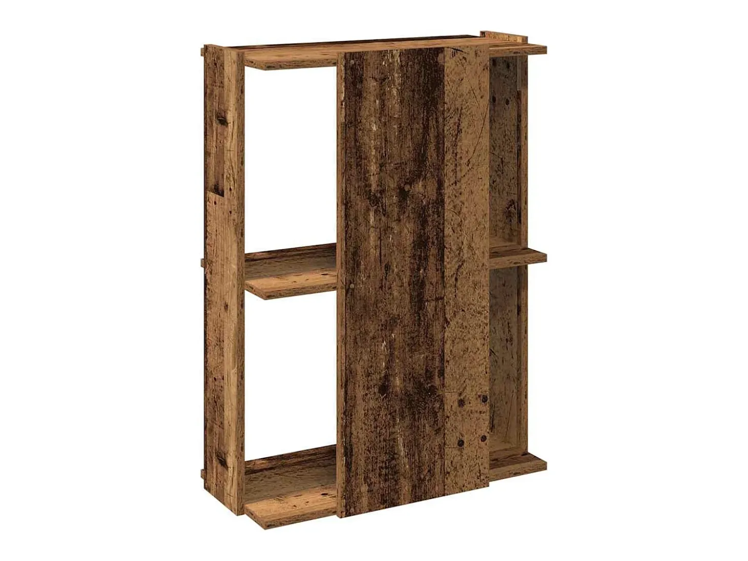Librería 3 niveles madera ingeniería madera vieja 60x30x80 cm