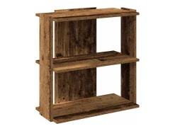 Librería 3 niveles madera ingeniería madera vieja 60x30x60 cm
