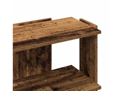 Librería 3 niveles madera ingeniería madera vieja 60x30x60 cm