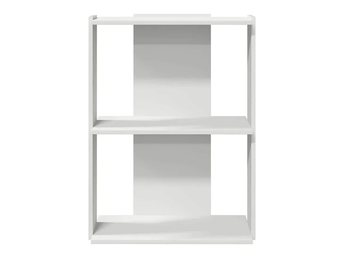 Librería 3 niveles madera ingeniería blanco 60x30x80 cm