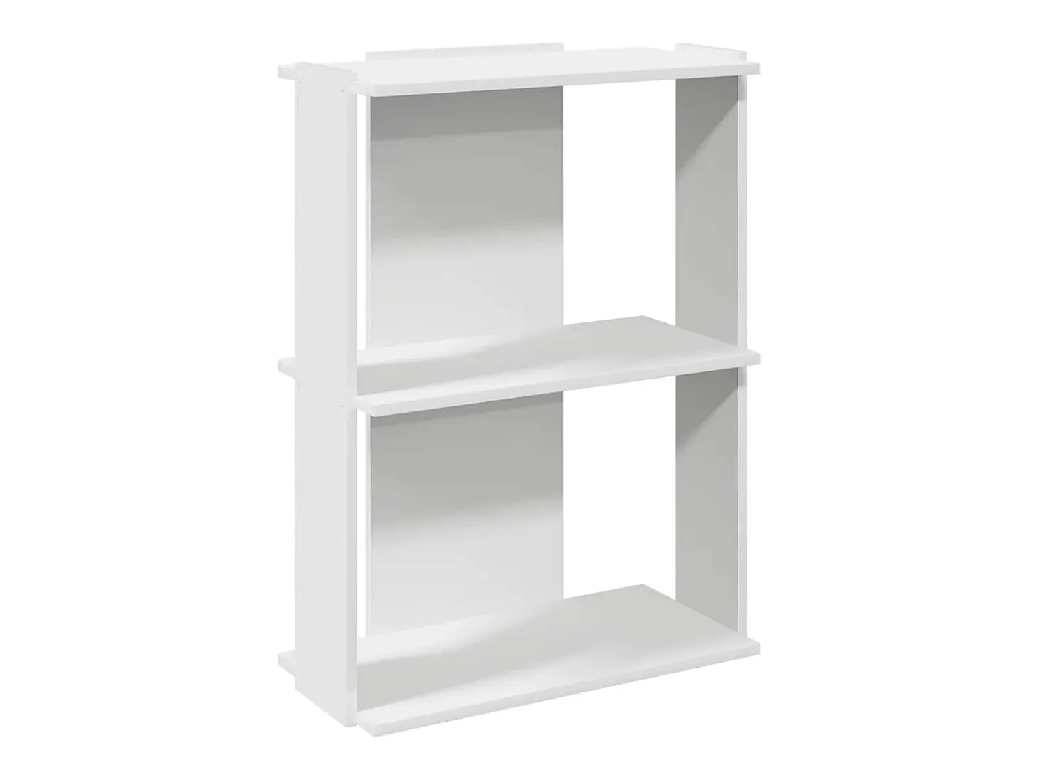 Librería 3 niveles madera ingeniería blanco 60x30x80 cm