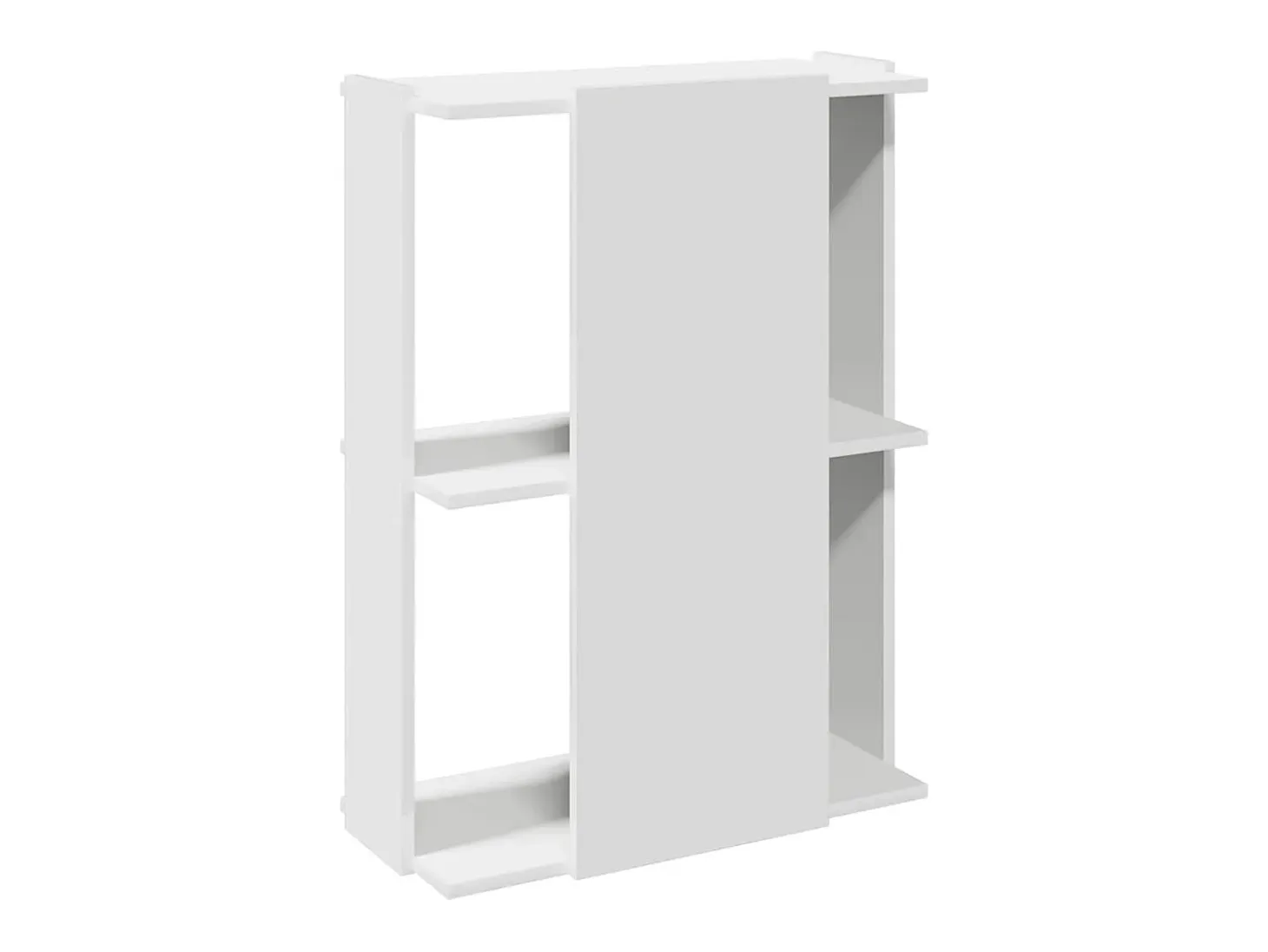 Librería 3 niveles madera ingeniería blanco 60x30x80 cm