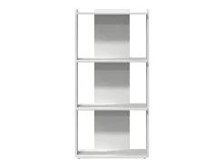 Librería 3 niveles madera ingeniería blanco 60x30x120 cm
