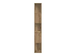 Librería 5 niveles madera roble artesanal 80,5x23,5x162,5 cm