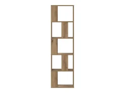 Librería 5 niveles madera roble artesanal 80,5x23,5x162,5 cm