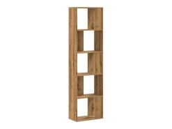 Librería 5 niveles madera roble artesanal 80,5x23,5x162,5 cm ES569549
