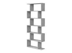 Librería ATHENA - Gris hormigón - 6 nichos - 192 x 80 x 24 cm