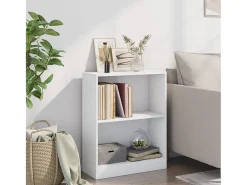 Librería Blanca 60x24x76 cm Madera de Ingeniería