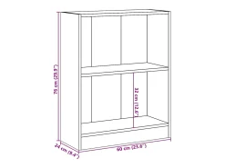 Librería Blanca 60x24x76 cm Madera de Ingeniería