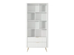Librería: Blanco, 88,2 x 38 x 193,8 cm