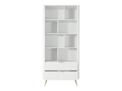 Librería: Blanco, 88,2 x 38 x 193,8 cm