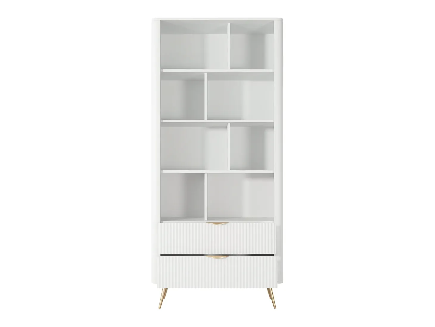 Librería: Blanco, 88,2 x 38 x 193,8 cm