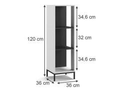 Librería blanco 36x36x120 eliza