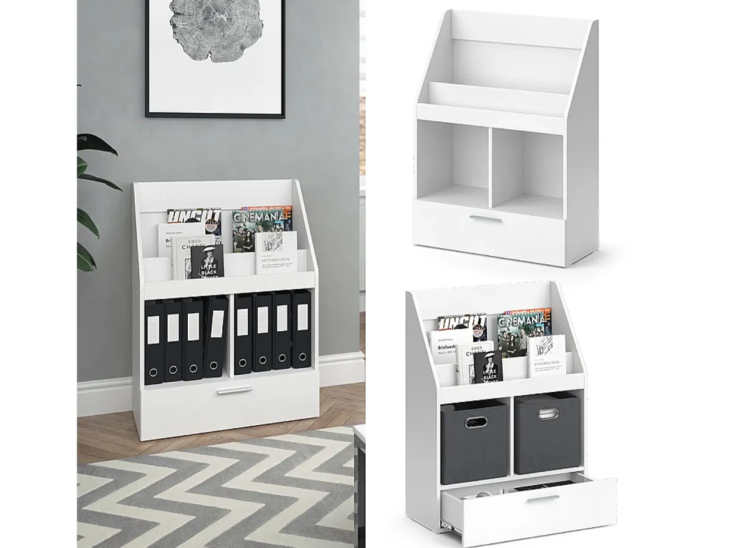 Librería blanco 72x31.2x96.2 luigi