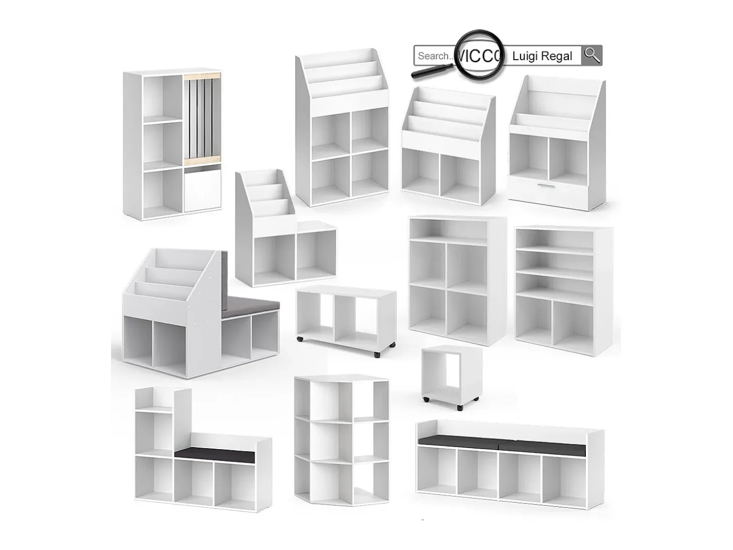 Librería blanco 72x31.2x96.2 luigi