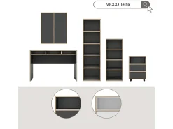 Librería blanco 40x30x140 tetrix