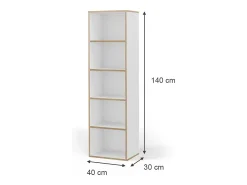 Librería blanco 40x30x140 tetrix