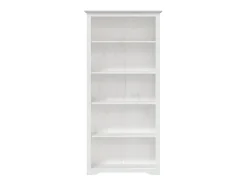 Librería BODO 5 estantes madera maciza pino blanco 80x38x180 cm