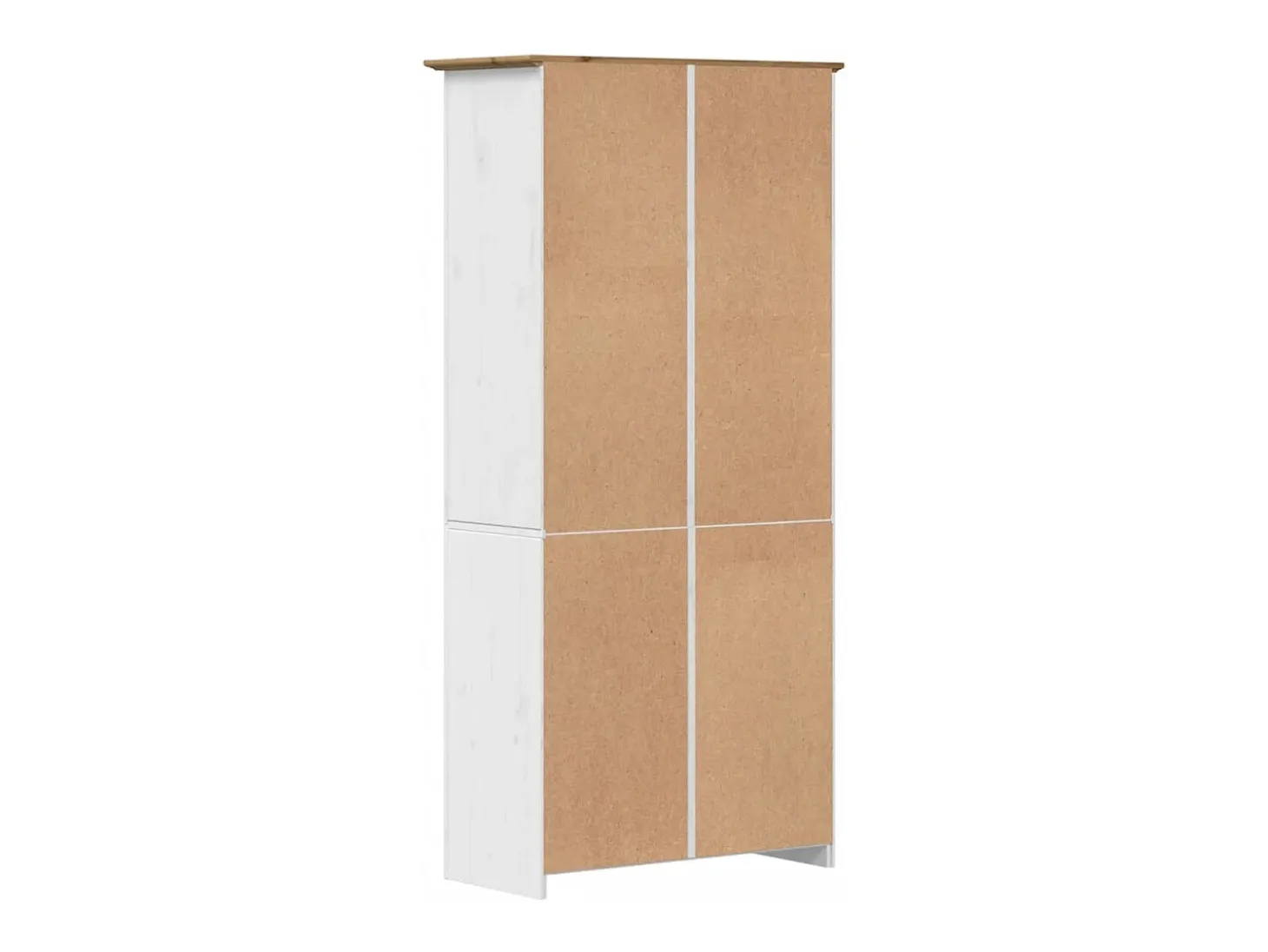 Librería BODO madera maciza de pino blanco y marrón 80x40x172cm