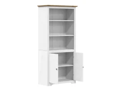 Librería BODO madera maciza de pino blanco y marrón 80x40x172cm