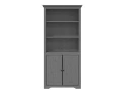 Librería BODO madera maciza de pino gris 80x40x172 cm