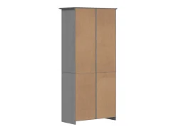 Librería BODO madera maciza de pino gris 80x40x172 cm