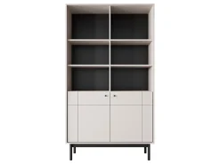 Librería: Cachemira, patas negras, 103,5 x 184,6 x 39 cm