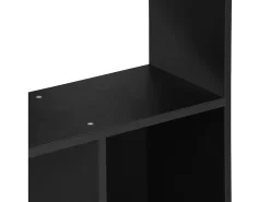 Librería con 5 baldas y 10 compartimentos negro