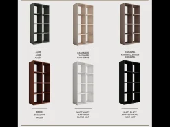 Librería con 8 compartimentos – color: cachemira – 147 × 74 × 30 cm, vertical u horizontal