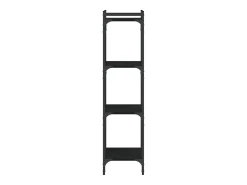 Librería de 4 estantes madera de ingeniería negro 40x30x120 cm