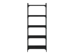Librería de 5 estantes madera de ingeniería negro 60x30x154 cm