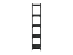 Librería de 5 estantes madera de ingeniería negro 80x30x154 cm