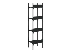 Librería de 4 estantes madera ingeniería negro 35x30x138,5 cm