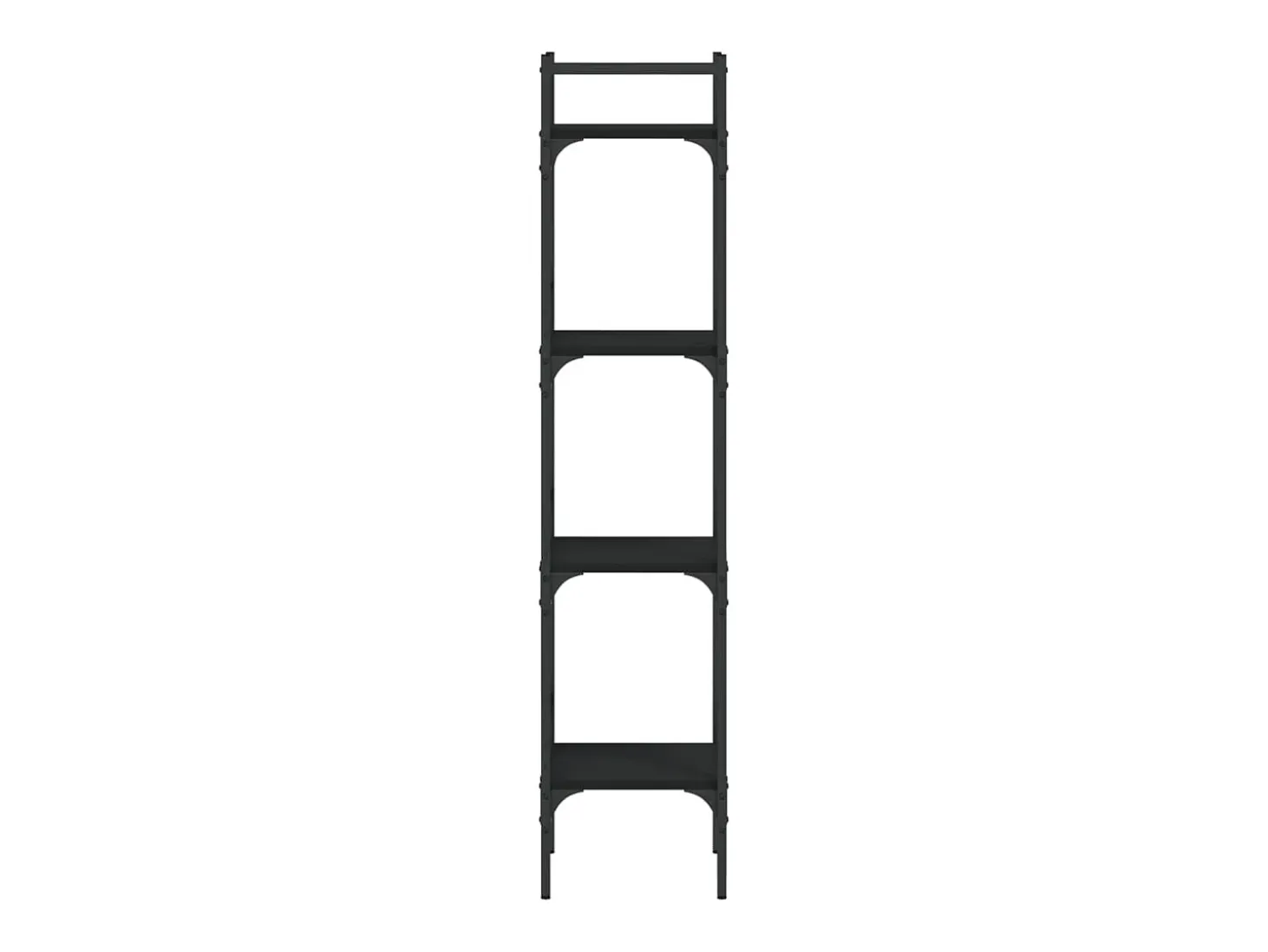 Librería de 4 estantes madera ingeniería negro 35x30x138,5 cm