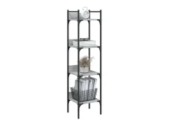 Librería de 4 estantes madera gris Sonoma 35x30x138,5 cm
