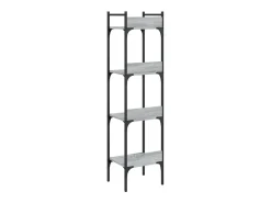 Librería de 4 estantes madera gris Sonoma 35x30x138,5 cm