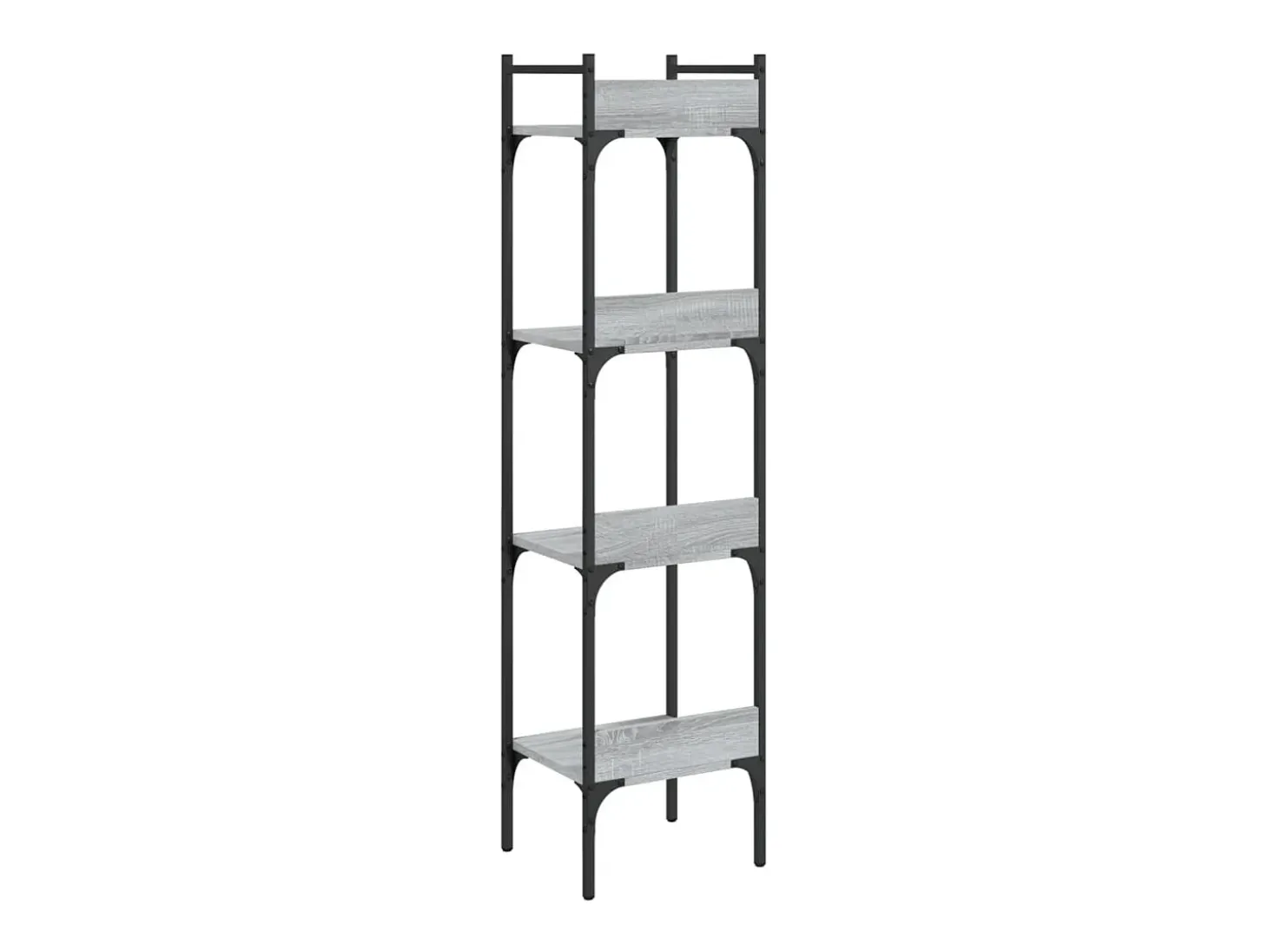 Librería de 4 estantes madera gris Sonoma 35x30x138,5 cm