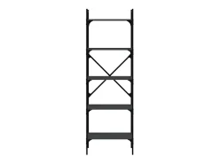 Librería de 5 estantes madera de ingeniería negro 56x31,5x174cm