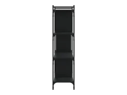 Librería de 4 estantes madera de ingeniería negra 76x32x123 cm