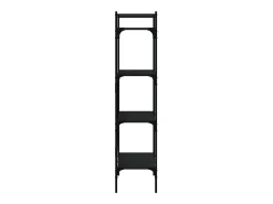 Librería de 5 estantes madera ingeniería negra 56x31,5x138,5 cm