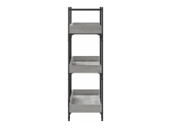 Librería de 3 estantes madera gris Sonoma 100x33x108,5 cm