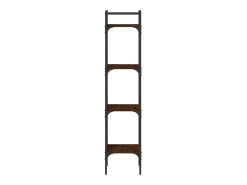 Librería de 4 estantes madera roble marrón 35x30x138,5 cm