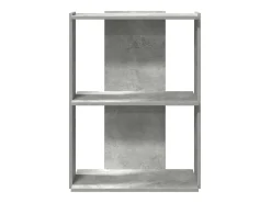 Librería de 3 niveles madera gris hormigón 60x30x80 cm