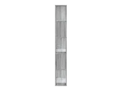 Librería de 5 niveles madera gris Sonoma 80,5x23,5x162,5 cm