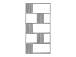 Librería de 5 niveles madera gris Sonoma 80,5x23,5x162,5 cm